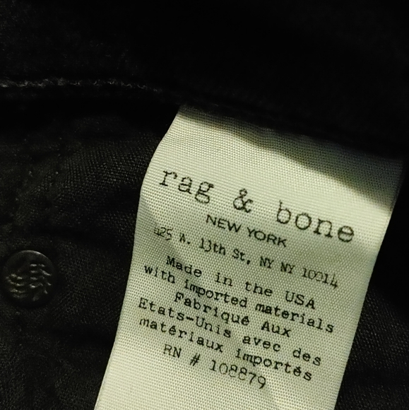 Rag and Bone standard issue fit one extra slim size 31 black - Picture 6 of 9